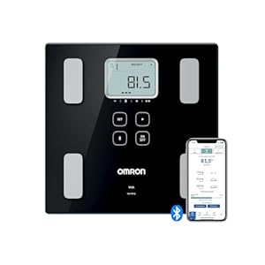 OMRON VIVA – Slimme bluetooth weegschaal en lichaamscompositiemeter voor meting van lichaamsvet, lichaamsgewicht, visceraal vet, skeletspieren, rustmetabolisme en BMI