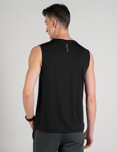 Image of DAMENSCH Men's Cotton Blend Regular Fit Breeeze Gym Vests Workout, Ultra-Lightweight Gym Sando, Anti-Fade Cotton Blend Tank Top, Quick-Dry Sleeveless Vest