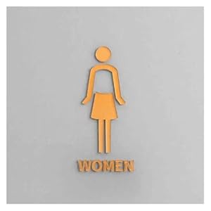 Mklhavb Toilettenschild Frauen Gold Minimalistisch