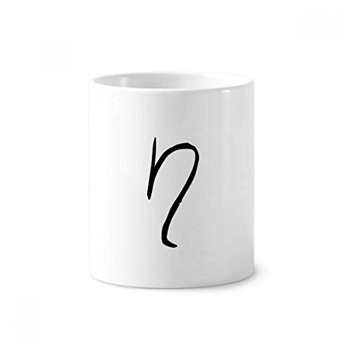 Mug blanc ETA alphabet grec silhouette noire tasse en céramique 350 ml