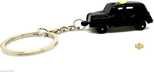 Set of 6 Die Cast Metal London City Keyrings, London Taxi, London Bus, Gold & Silver Big Ben, Post Box & Telephone Boxes Die Cast