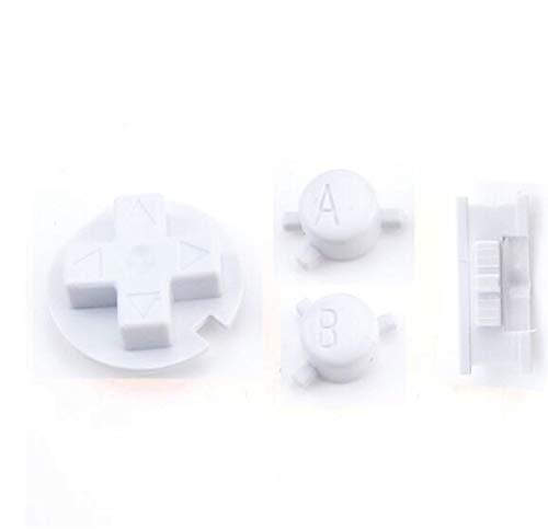 Image of Plastic Power ON Off Buttons Keypads Replacement for Gameboy Color GBC Button A B Control Button D Pads (White)