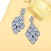 Halawly Long Rose Petal Earrings for Women Boho Acrylic Flower Drop Dangle Earrings Big Bold Colorful Fashion Rhombic Statement Costume Jewelry Gifts（Grey）