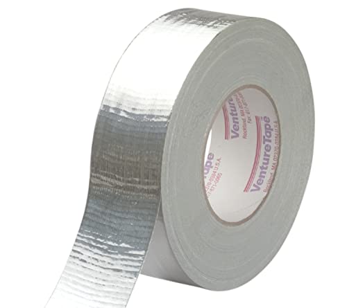 Image of Venture Tape Metallized Cloth Duct Tape 1502, Silver, 48 mm x 55 m (1.88 in x 60.1 yd), 24 per case
