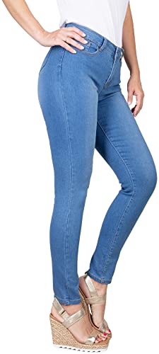 2LUV Women's 5 Pocket Stretch Skinny Jeans True Light Denim 172