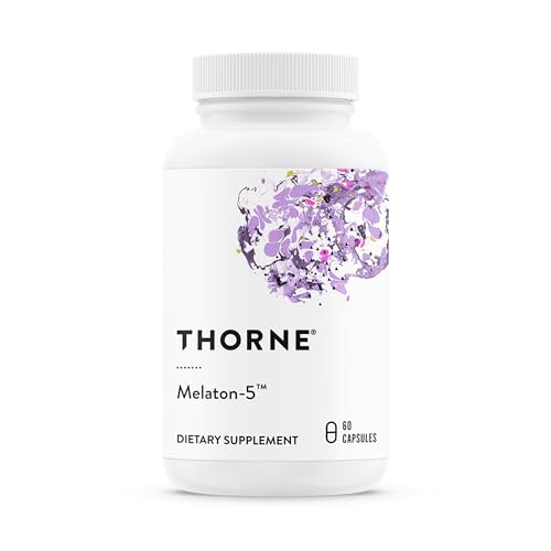 THORNE - Melaton-5-5 mg Melatonin Supplement - Supports Normal Circadian Rhythms Restful Sleep & Relaxation* - Third-Party Certified - Gluten Dairy & Soy-Free - 60 Capsules