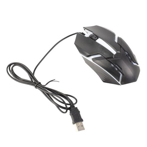RASTKY USB-Gaming-Maus Kabelgebunden mit 800/1200 DPI f&uuml;r 10 Vista 8 7 RGB-Lichteffekte
