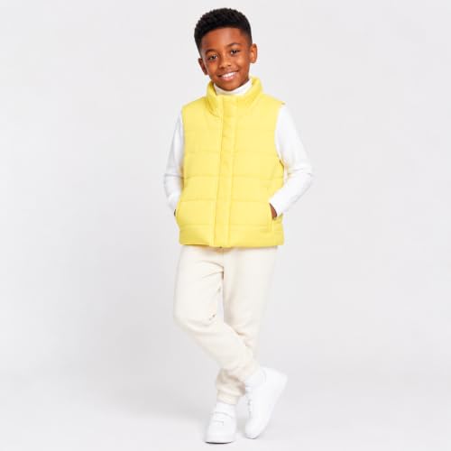 Image of Mud Kingdom Girls Boys Puffer Vest Rainbow Stripes Stand Collar Sleeveless Jacket 2-9 Outerwear Years