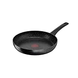 Tefal Titanium Stone Frying Pan 28 cm, High-Performance Non-Stick Durable Coating, Metal Safe, All Hobs Including Induction, Thermo-Signal, Black, E1050644