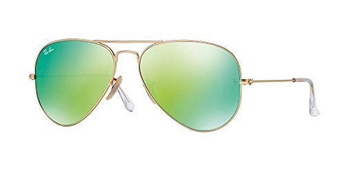 Ray-Ban RB3025 112/19 Aviator Matte Gold Frame / Green Flesh Lens 62mm