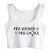 Pro Women Pro Choice Printing Crop Top Feminist Women Rights Womens Premium Slim fit Tops White