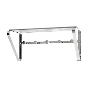 Haku Möbel Wandkapstok, buisstaal, chroom, 18 x 45 x 20 cm