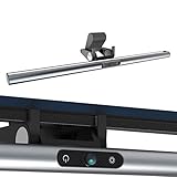 Maiitmor LED モニターライト HDカメラ搭載 モニター掛け式ライト USBライト スクリーンバー 画面の映り込みがない 非対称の光学設計 3段階の色合い調整が可能 シルバー
