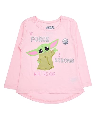 STAR WARS Girls Baby Yoda Tops Raglan T-Shirt Long Sleeve Tee Shirt Casual Clothes