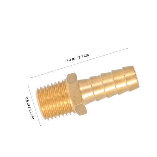 Adaptadores de latón NPT barbado PLAFOPE para mangueras de riego y aire 4 piezas 3