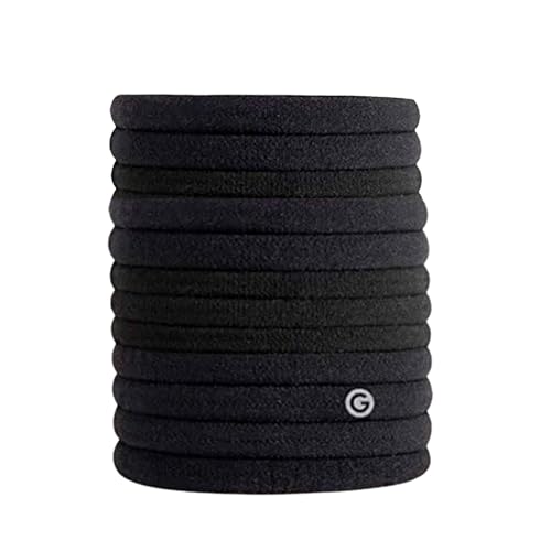 GIMME Bands Fine Hair Ties | No Break Microfiber Fine Hair Elastics | A Firm Yet Gentle All Day Hold with No Snagging, Dents, or Breakage | Black Onyx