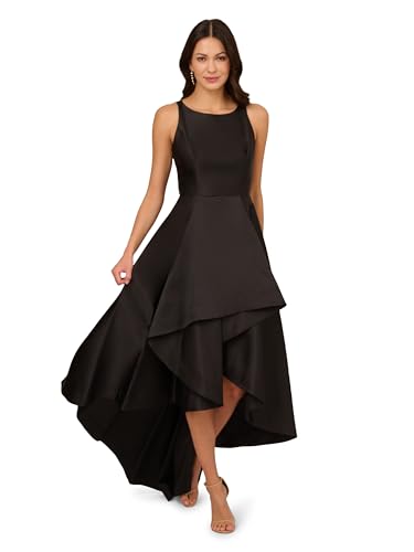 Image of Adrianna Papell Womens Mikado High-Low Gown