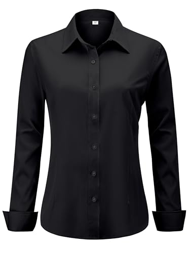 hearain Black Dressy Shirts for Womens Blouse Dress...
