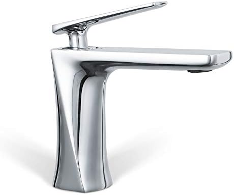 JOMOLA Chrome Single Handle Bathroom Sink Tap One Hole Deck Mount Lavatory Mixer Tap Wash Basin Faucet Brass
