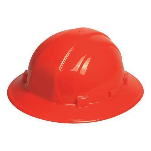 Hard Hat, Polyethylene, 6 Point Ratchet, Type 1, Class E, Hi-Vis Orange, Mfr: 19923-A