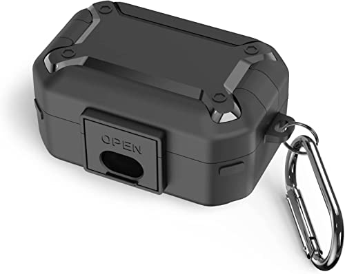 Case for Sennheiser Momentum True Wireless 3 Earbuds with Secure Lock Clip Hard Shell Protective Cover Military Armor Series Full-Body Shockproof with Carabiner