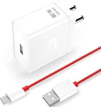 Image of 80W Super VOOC Charger for 80W Charger with USB to C Cable Fast Super VOOC Charger for 10T 10R 10pro 9 pro 9RT 9 8 8t 7 7t 6 6t 5 5t Nord2T (Adapter & Cable) (DP201)