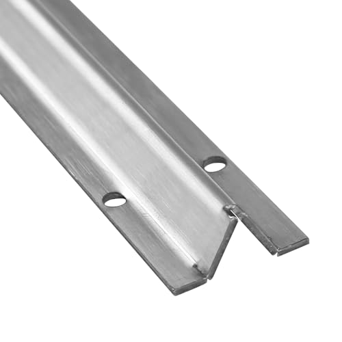 Aiwaiufu 6FT Sliding Glass Door Track Heavy-Duty Stainless Steel Inverted V Bottom Track for Sliding Screen Doors Screw-Down Satin Finish 3FT x 2