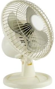 Whisper Quiet and Light Weight 7" Oscillating White Desk Fan