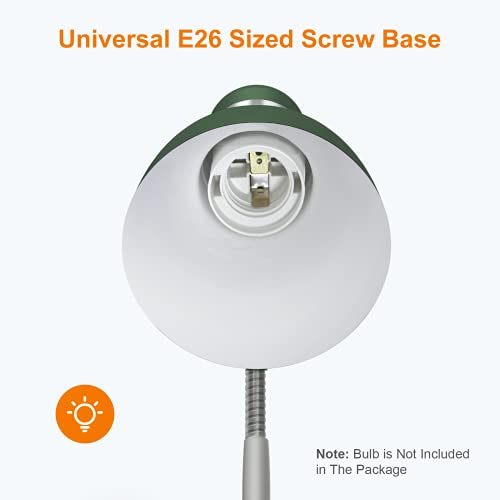 Lepower Metal Desk Lamp, Adjustable Goose Neck Table Lamp, Eye-Caring Study Desk Lamps For Bedroom, Study Room And Office (Green) #TOP2