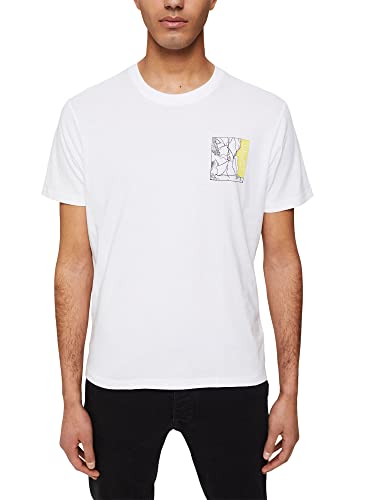 ESPRIT 012EE2K301 T-Shirt, 100/bianco, L Uomo