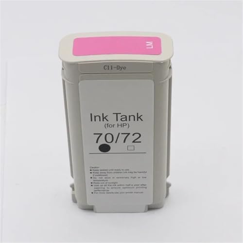 KOOILANG Compatible 70 Compatible Dye Ink Cartridge for HP Designjet Z2100 Z3100 Z3200 Z5200 Z5400 Plotter Ink Cartridge C9449A C9448A(70LM-Light Magenta)