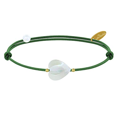 LES POULETTES BIJOUX - Bracelet Petit Coeur de Nacre - Classics - Vert