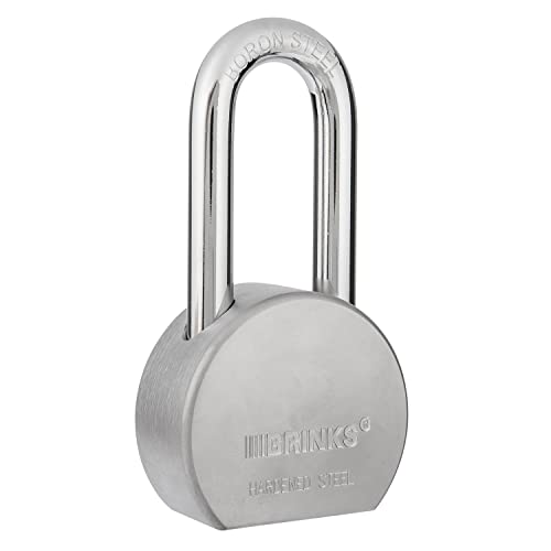 Brinks - 63.5Mm Commercial Solid Steel Keyed Padlock - Solid Steel Body With Boron Steel Shackle #TOP6