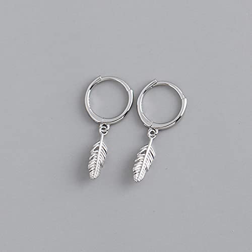 Créoles plume en argent S925 au design finement ciselé - 3