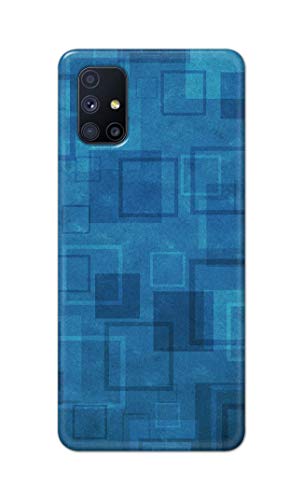 Image of Printed Hard Back Cover Case for Samsung Galaxy M51 Back Cover (Plain Azure Blue) -702