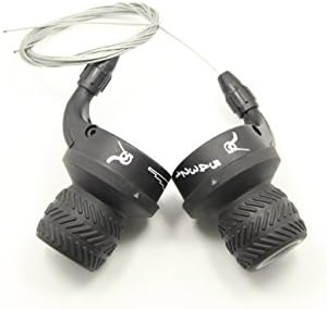 transformparts Bike Bicycle 3 X 5 Speed Shifter Twist Grip Black