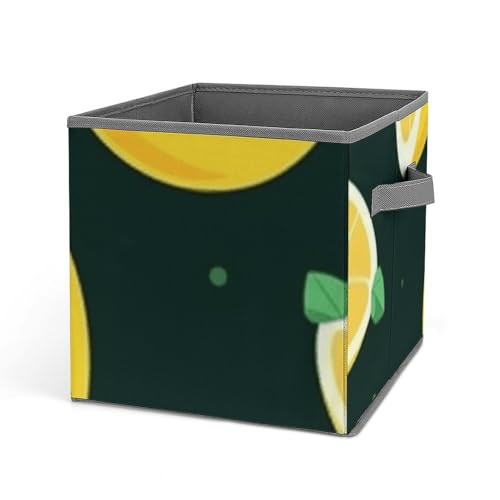 Bacs de rangement pliables pour vêtements de 26 cm et boîtes citron