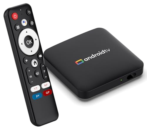 LEFFOT Android 14 TV Box, S905L3 4K Ultra HD Android TV Streaming Box, 2GB RAM 16GB ROM, Smart TV-Box con Control de Voz, 2.4G y 5G WiFi 4, BT 4.0, HDR10, Amlogic S905L3 Quad-Core Cortex-A53 CPU