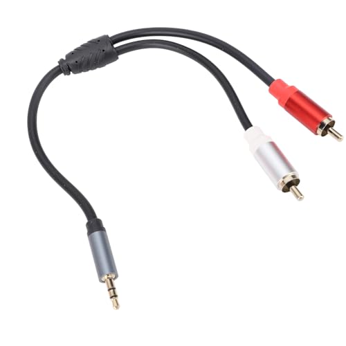 Cable de audio estéreo 3.5mm a 2 macho, 30cm miniatura 1