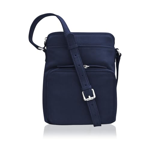 Image of ili New York Genuine Leather Crossbody Bags for Women - Premium RFID Blocking Shoulder Bag Organizer with Adjustable Strap