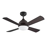 Ventilador con luz Ventilador rustico BORNEO MARRON 106cm con luz y mando a distancia incluido LEDS C-4