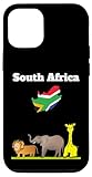 South African Flag Souvenir Safari Lover South Africa map Case for iPhone 12/12 Pro