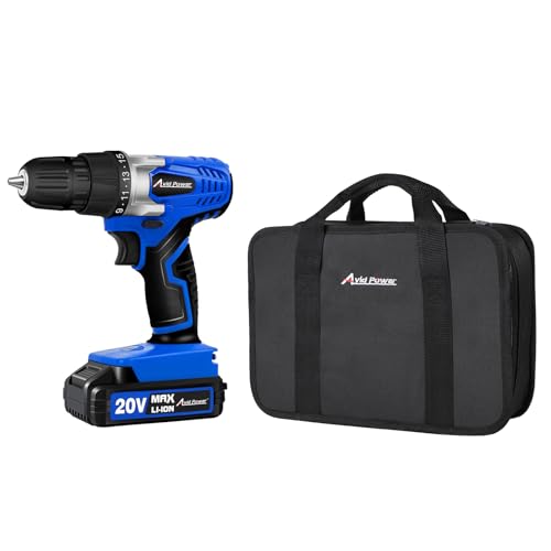 AVID POWER 20V MAX Lithium lon Cordless Drill Set with