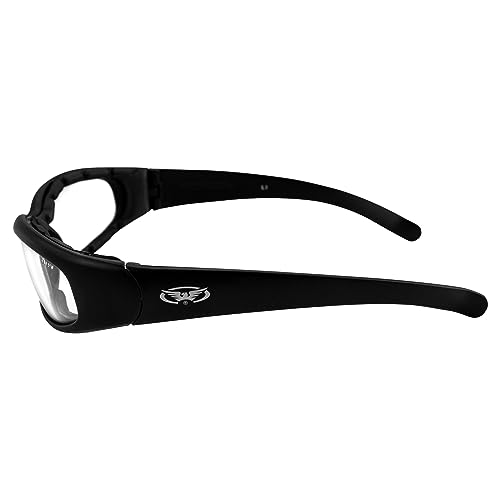 Global Vision Chicago 24 Sun Photochromic Padded Motorcycle Riding Glasses Clear to Smoke3