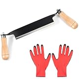 snaxuda Draw Knife Debarking Tool for Woodworking, 8 Inches Straight Draw Shave Knife Wood Carving...