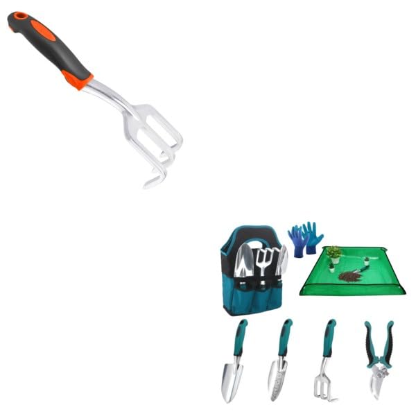 Herramienta de mano para jardín con rastrillo y kit miniatura 1