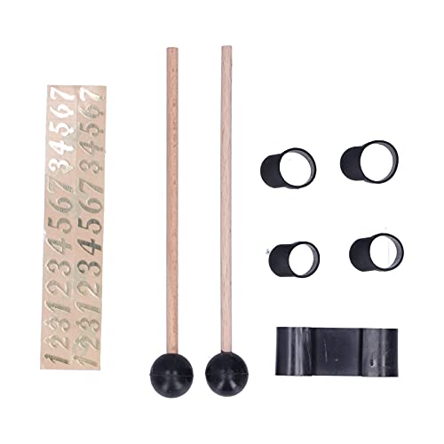 Kit de accesorios para percusión Tyenaza: baquetas para tambor de lengua de acero y protectores de dedos con soporte miniatura 6