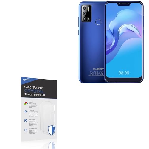 BoxWave Screen Protector Compatible With Cubot C20 - ClearTouch Crystal ToughShield 9H (2-Pack), Clear 9H Tough Flexible Film Screen Protector