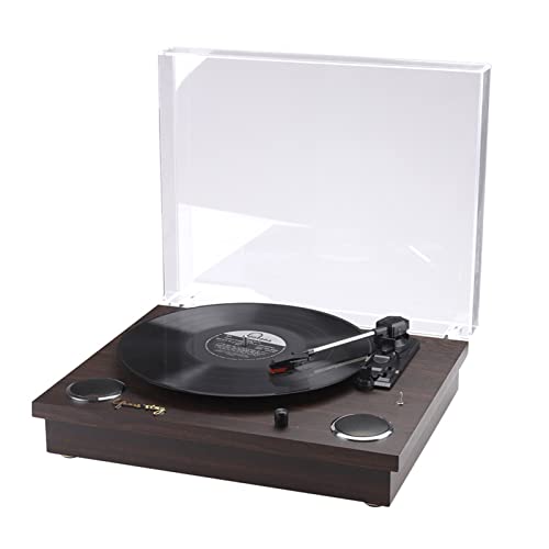 STRAFBRG Cubierta de Polvo Transparente acrílica, Reproductor de Discos de Vinilo, fonógrafo inalámbrico Vintage LP(2)