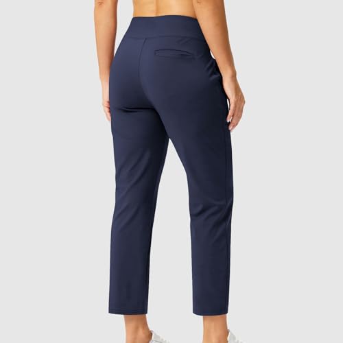 Women's Golf Pants Stretch High Waist Business Casual with Zipper Pockets Dressy Work Travel Slacks Athletic Workout 5